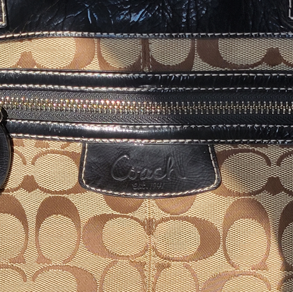 Coach Penelope Signature Printed Shoulder Purse Handbag F15533 - Picture 8 of 13